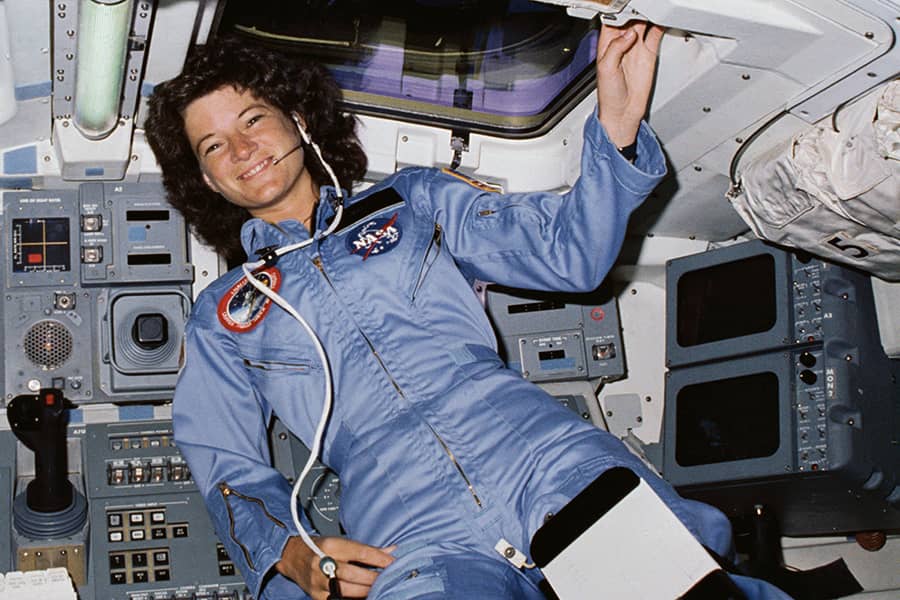 Who became the first U.S. woman to go to space in 1982?